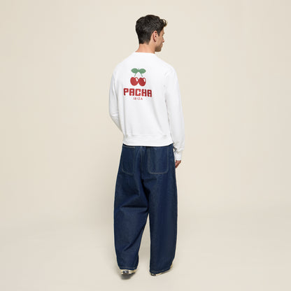 SWEATSHIRT BASIC POCKET WHITE