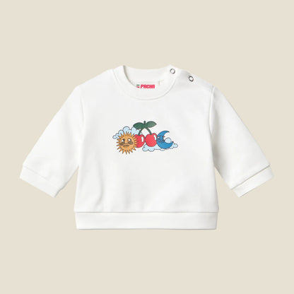 SWEATSHIRT SUN&MOON BABY OFF-WHITE