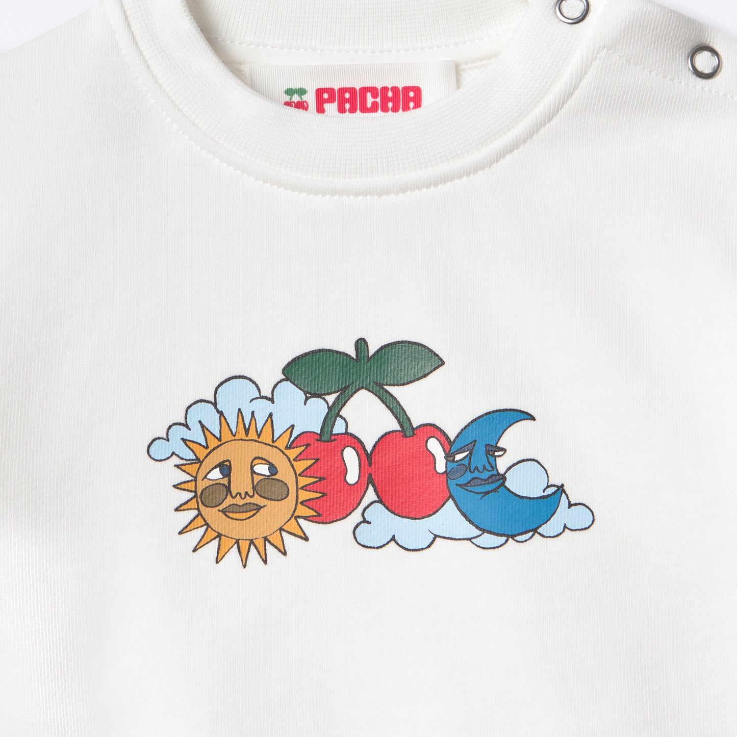 SWEATSHIRT SUN&MOON BABY OFF-WHITE