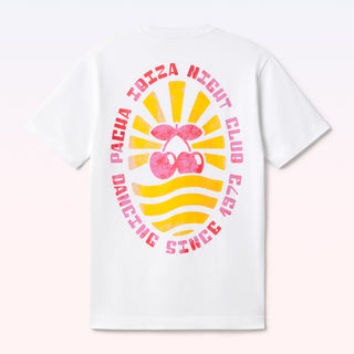 T-SHIRT ACUARELA WHITE-ORANGE