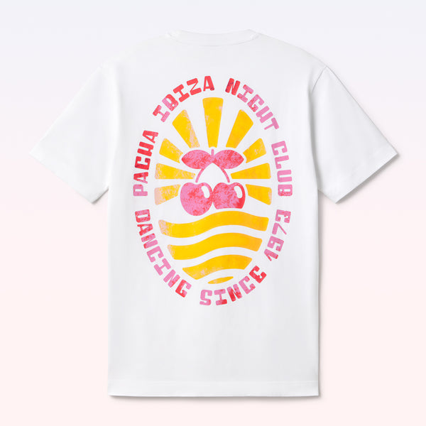 T-SHIRT ACUARELA WHITE-ORANGE
