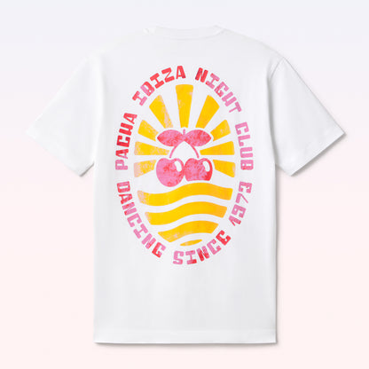 T-SHIRT ACUARELA WHITE-ORANGE