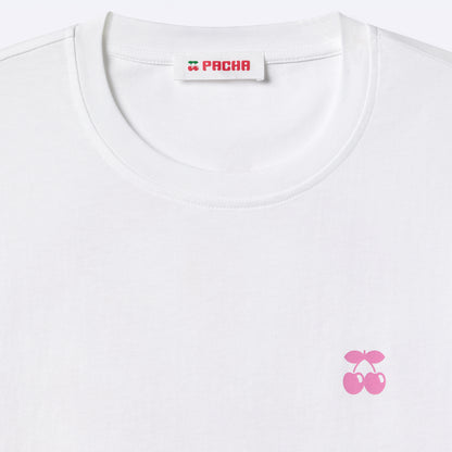 T-SHIRT ACUARELA WHITE-ORANGE
