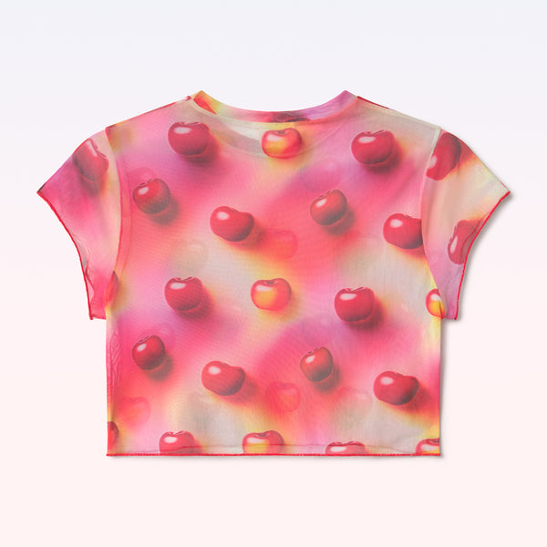 T-SHIRT CHERRIES PINK - second image