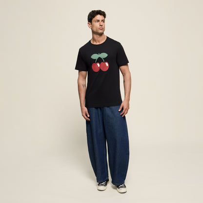 T-SHIRT BASIC CHERRY MAN BLACK