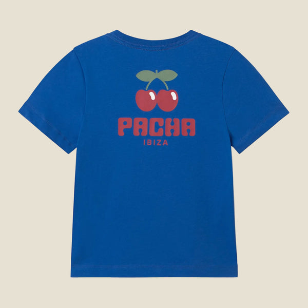 T-SHIRT CHERRY POCKET KIDS BLUE - second image