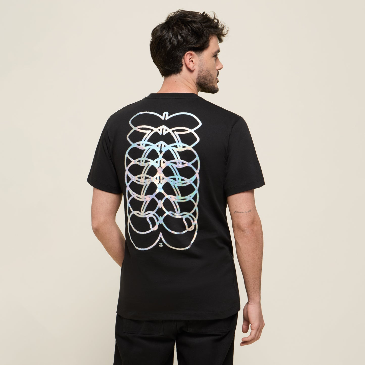 T-SHIRT CHERRYS BLACK-WHITE