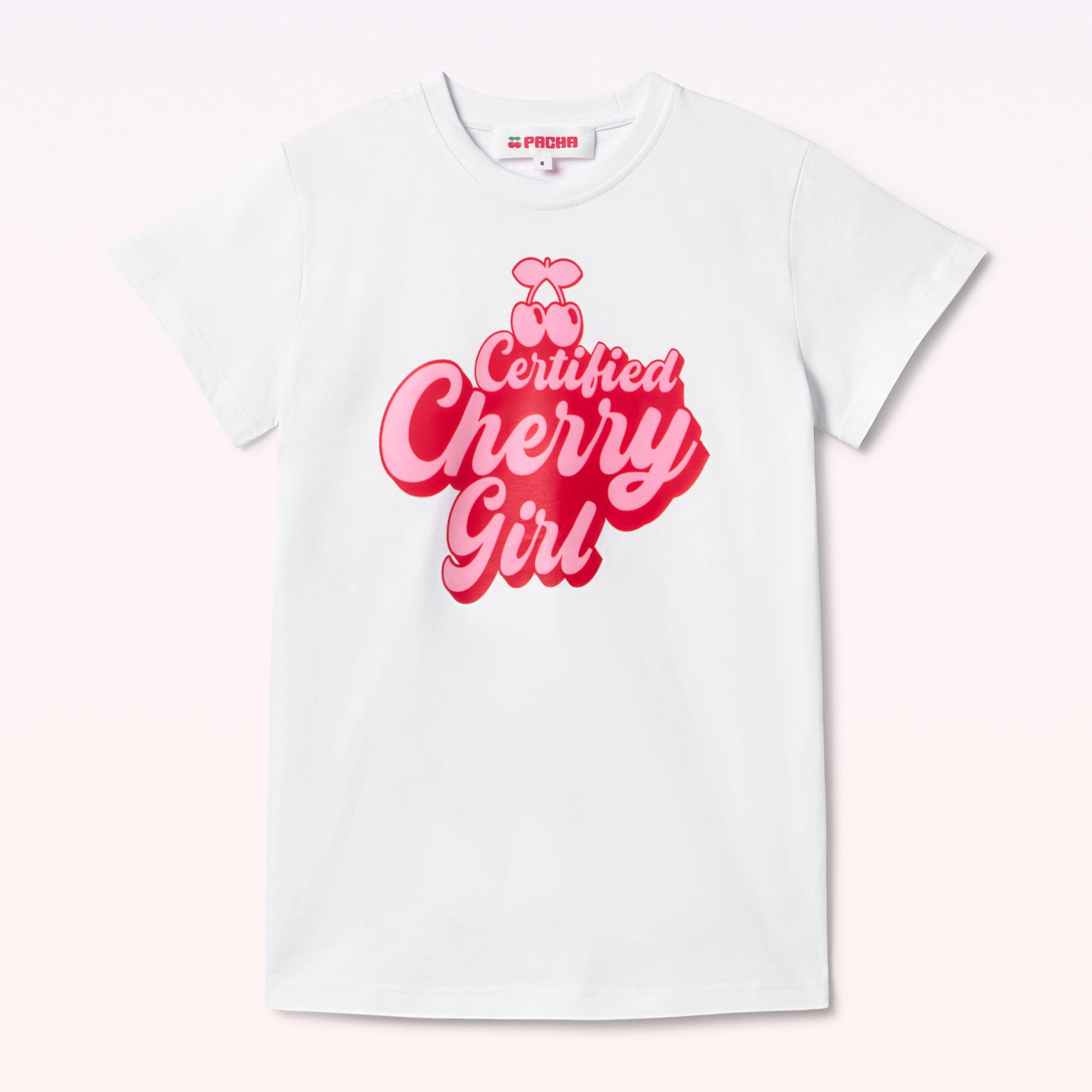 T-SHIRT CHERRY LIPS GIRL WHITE