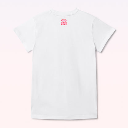 T-SHIRT CHERRY LIPS GIRL WHITE