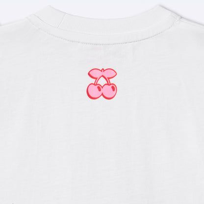 T-SHIRT CHERRY LIPS GIRL WHITE