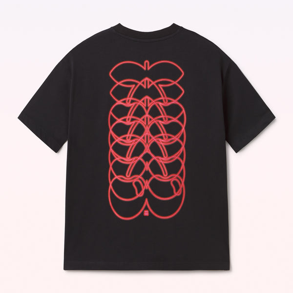 T-SHIRT CHERRYS BLACK-RED