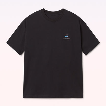T-SHIRT CHERRYS BLACK-WHITE