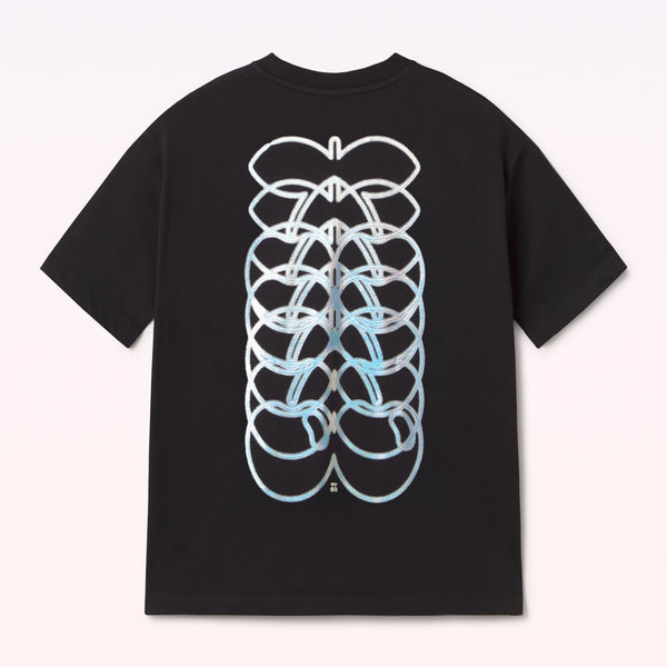 T-SHIRT CHERRYS BLACK-WHITE