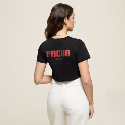 T-SHIRT CROP BASIC BLACK