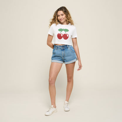T-SHIRT CROP BASIC WHITE
