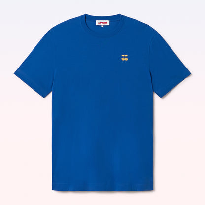 T-SHIRT EMBROIDERED CHERRY BLUE ELECTRIC
