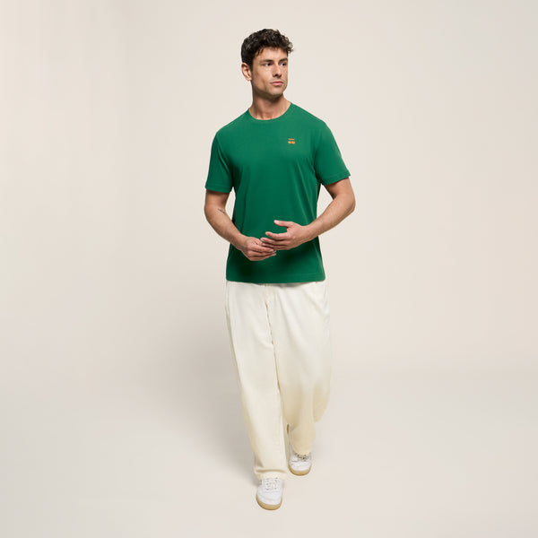 T-SHIRT EMBROIDERED CHERRY GREEN