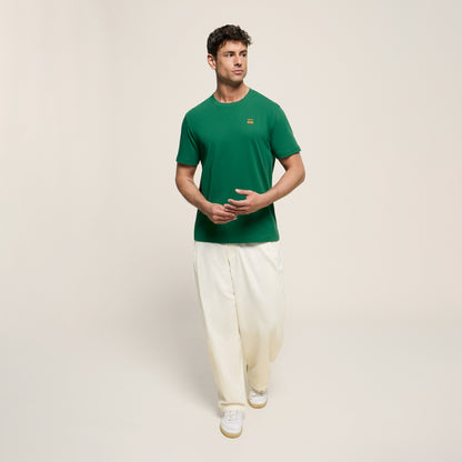 T-SHIRT EMBROIDERED CHERRY GREEN