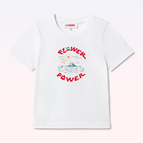 T-SHIRT FLOWER ES VEDRÁ KIDS WHITE