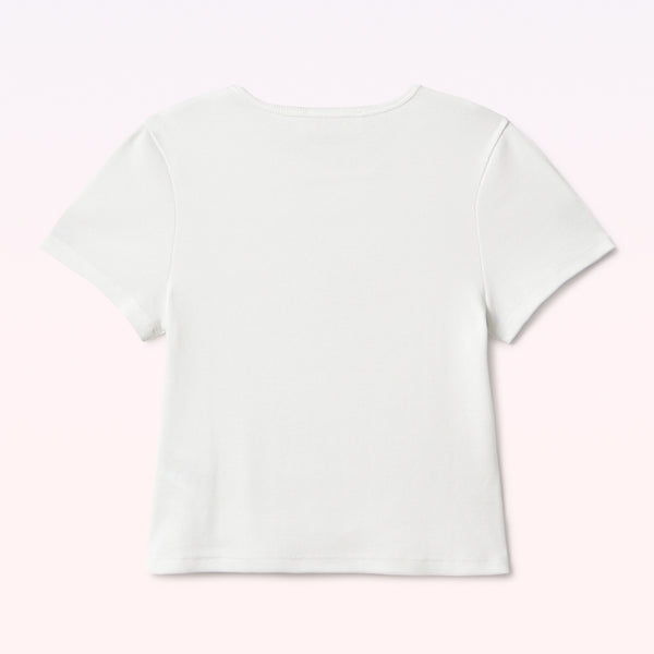 RIBBED CROP ISLAND WHISPERS WHITE - second image