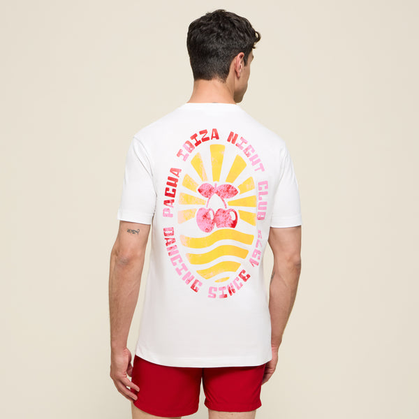 T-SHIRT ACUARELA WHITE-ORANGE