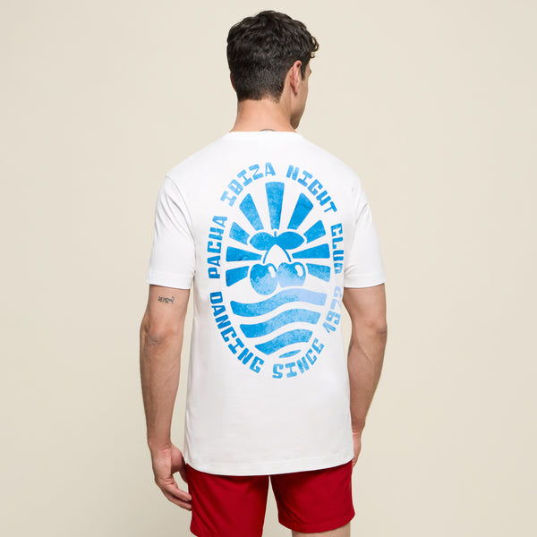 T-SHIRT ACUARELA WHITE-BLUE