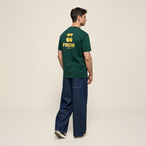 GENDERLESS T-SHIRT BASIC POCKET DARK GREEN