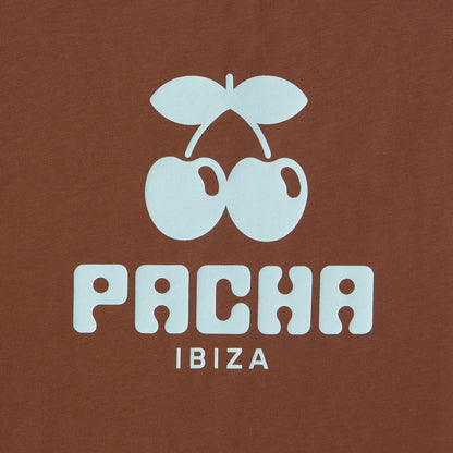 T-SHIRT CHERRY POCKET KIDS BROWN