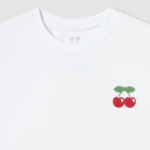 Camiseta cereja com bolso