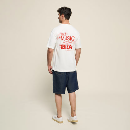 T-SHIRT LOST IN MUSIC WHITE