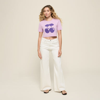T-SHIRT CROP BASIC PURPLE