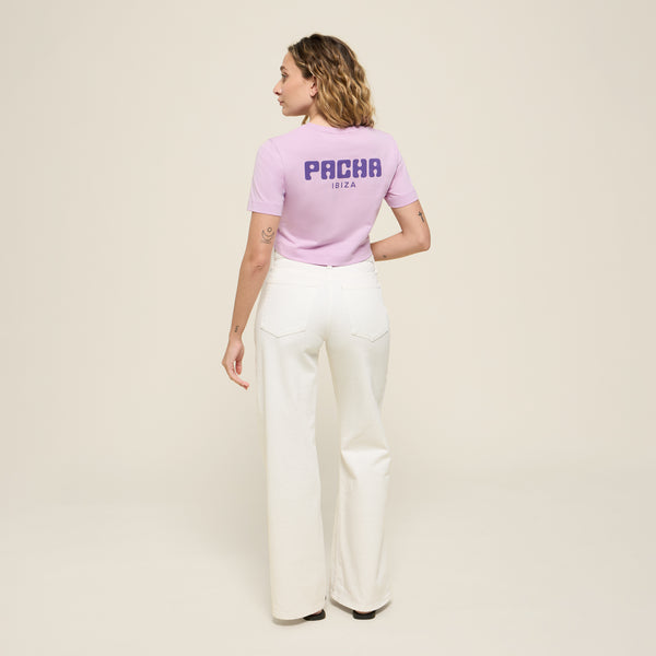 T-SHIRT CROP BASIC PURPLE - second image