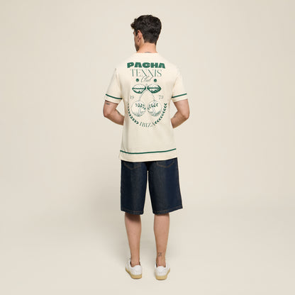 T-SHIRT TENNIS ECRU