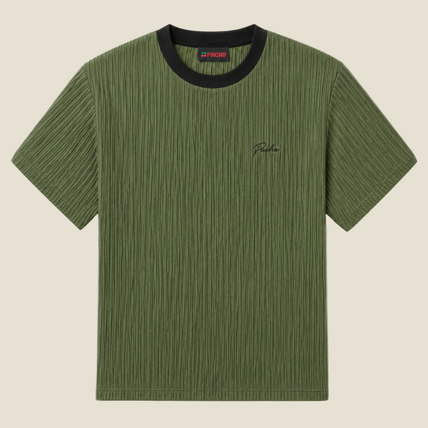 T-SHIRT PLEATTED GREEN