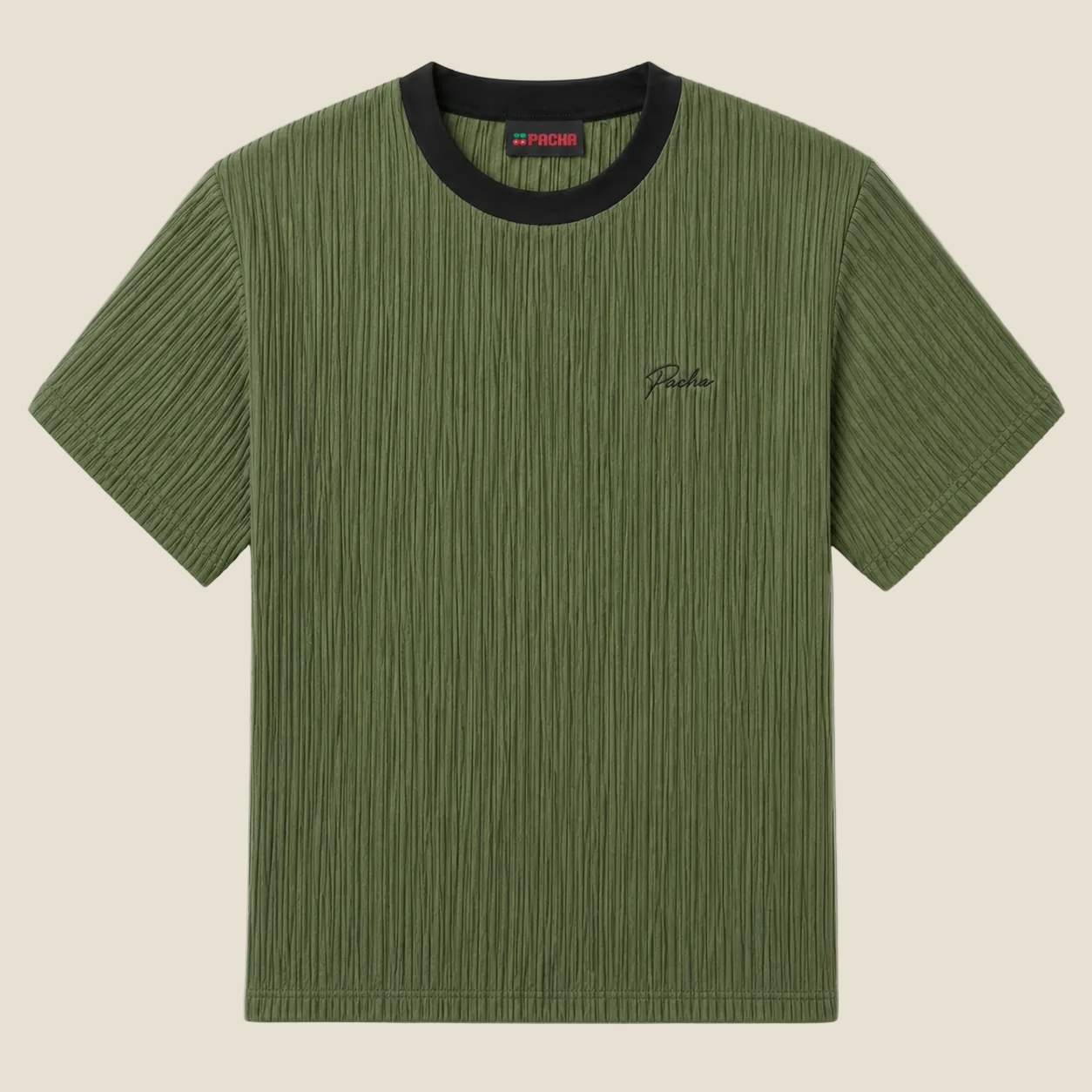 T-SHIRT PLEATTED GREEN