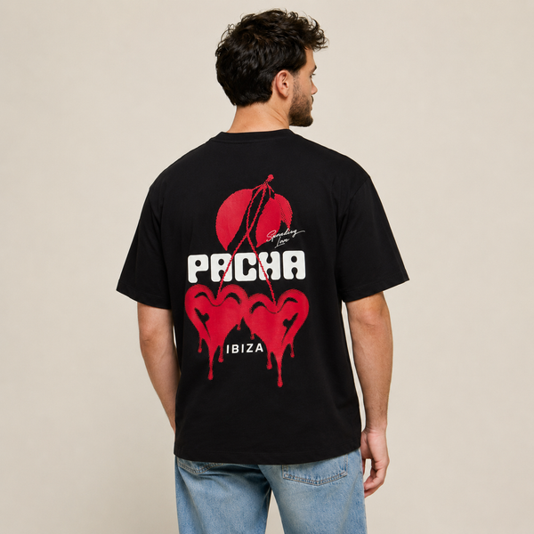 T-SHIRT WILD HEART BLACK-RED