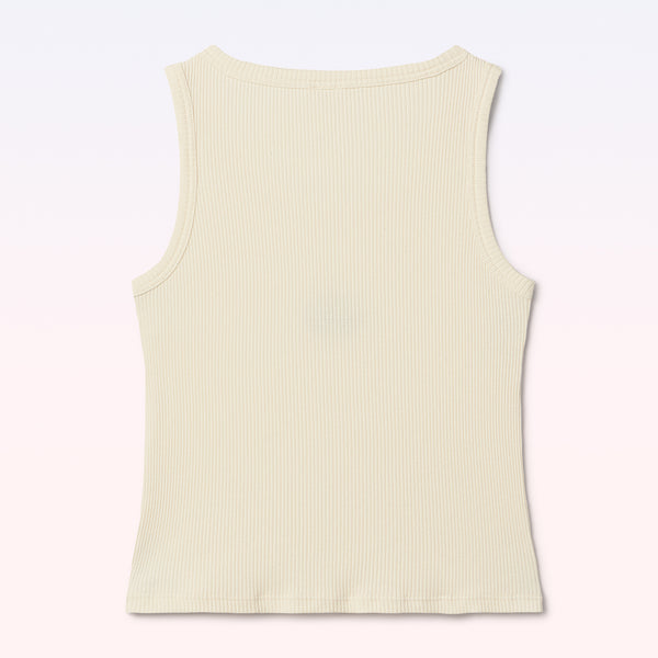 RIBBED TANK TOP TENNIS ECRU - second image