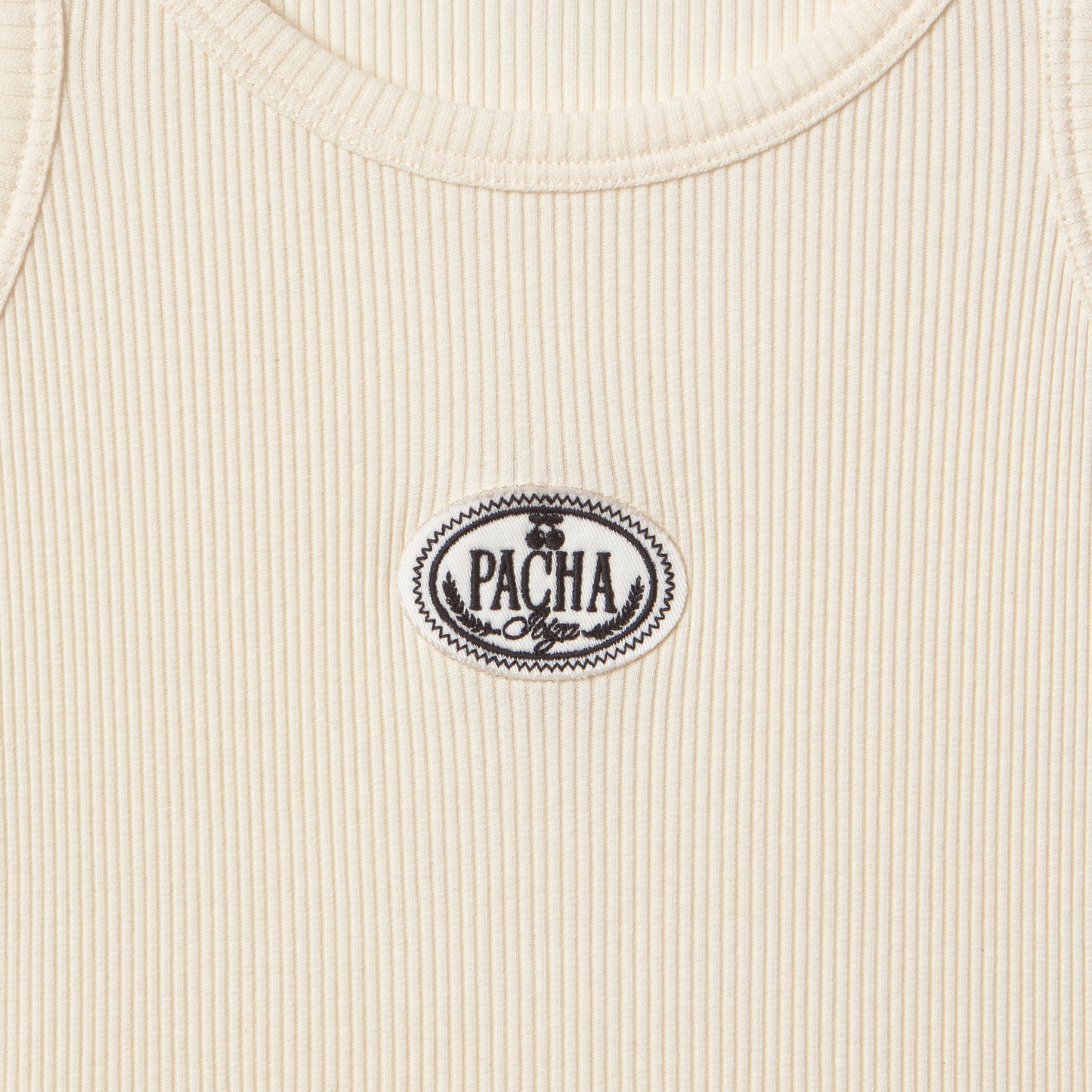 RIBBED TANK TOP TENNIS ECRU