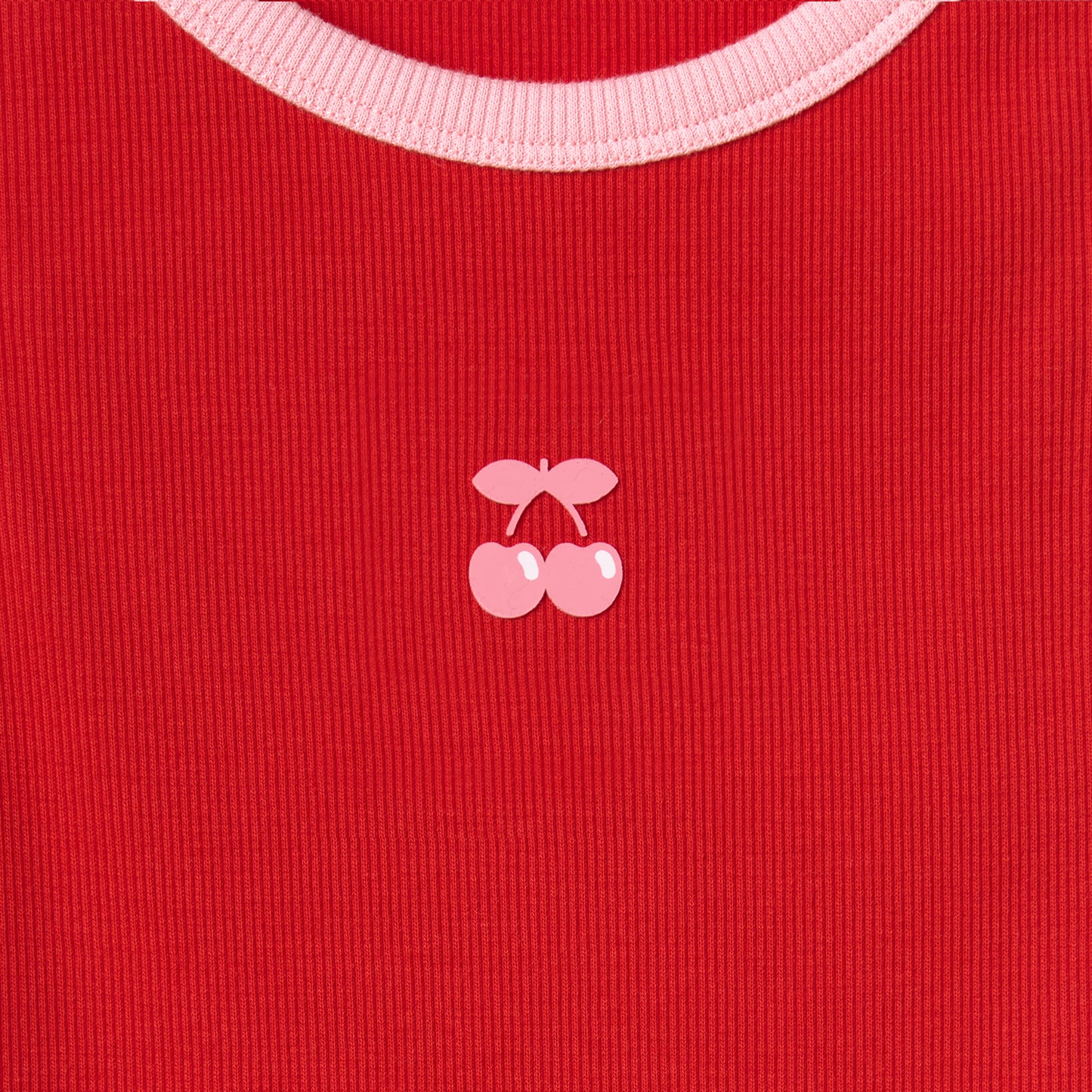 RIBBED TANK TOP CHERRY RED