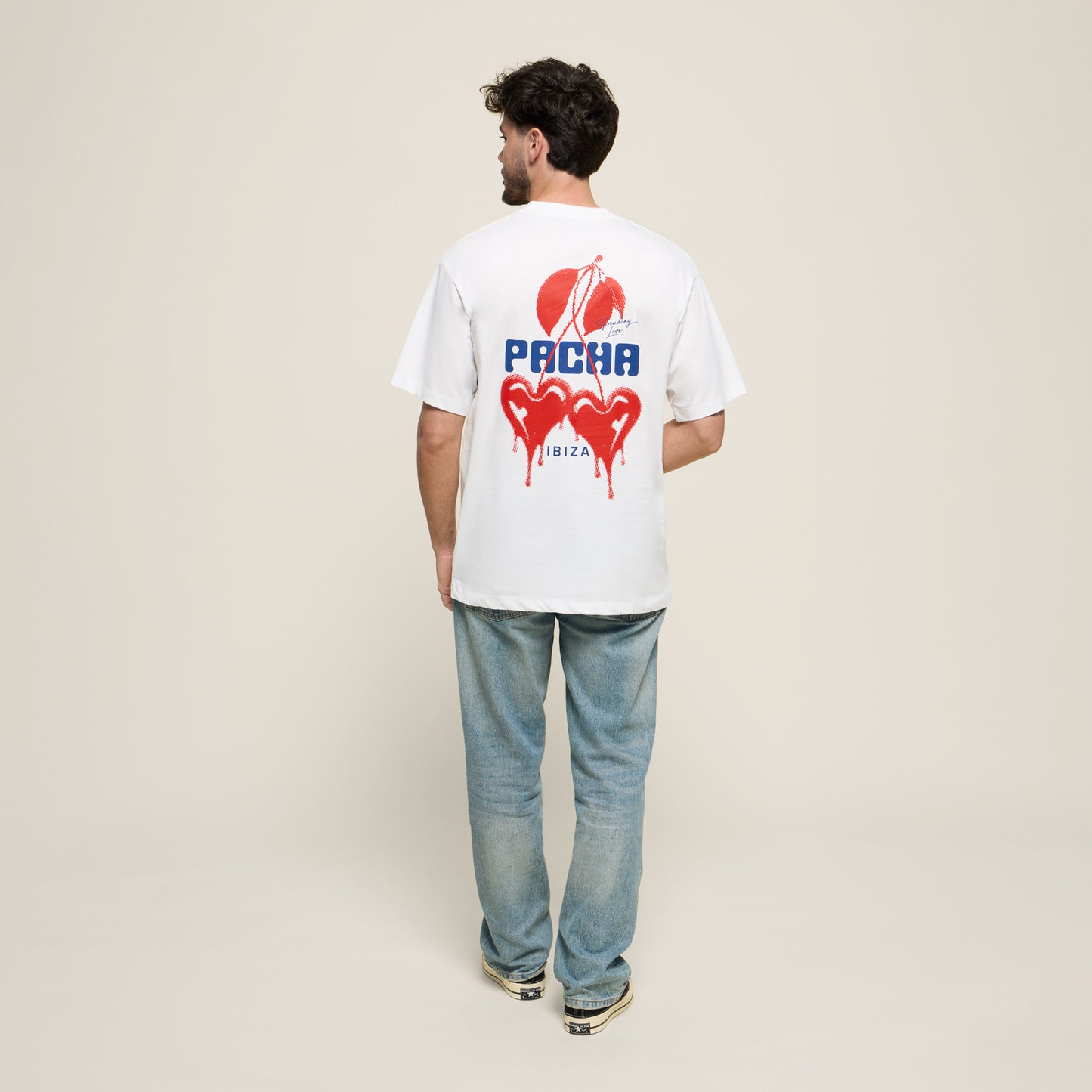 T-SHIRT WILD HEART WHITE-RED