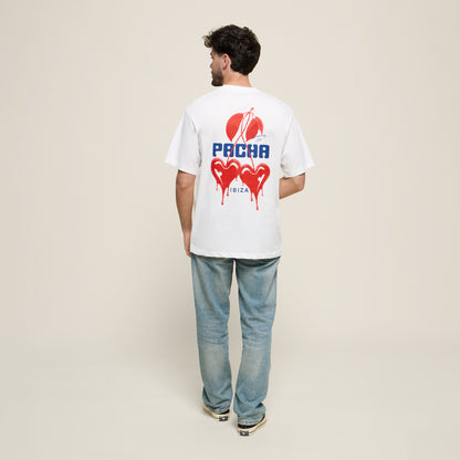 T-SHIRT WILD HEART WHITE-RED