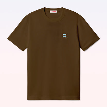 GENDERLESS T-SHIRT BASIC POCKET BROWN