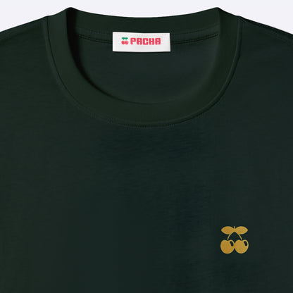GENDERLESS T-SHIRT BASIC POCKET DARK GREEN
