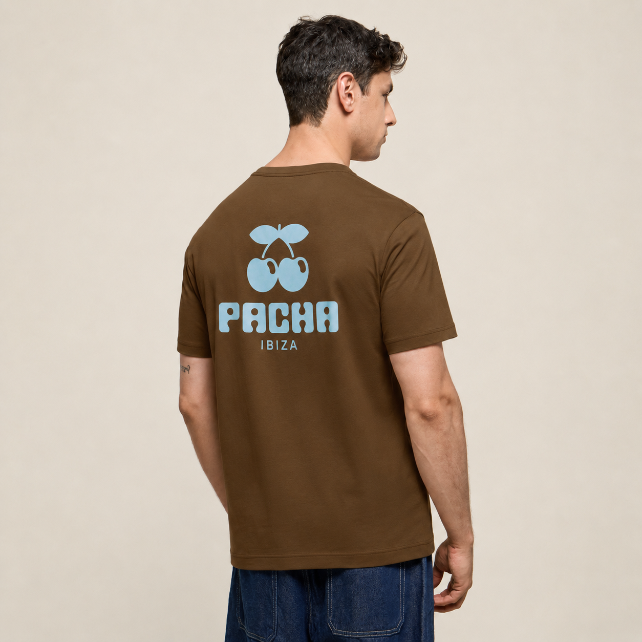 GENDERLESS T-SHIRT BASIC POCKET BROWN