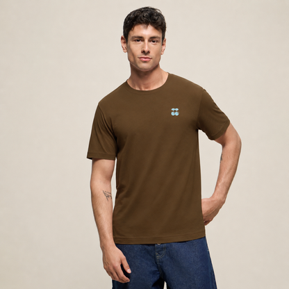 GENDERLESS T-SHIRT BASIC POCKET BROWN