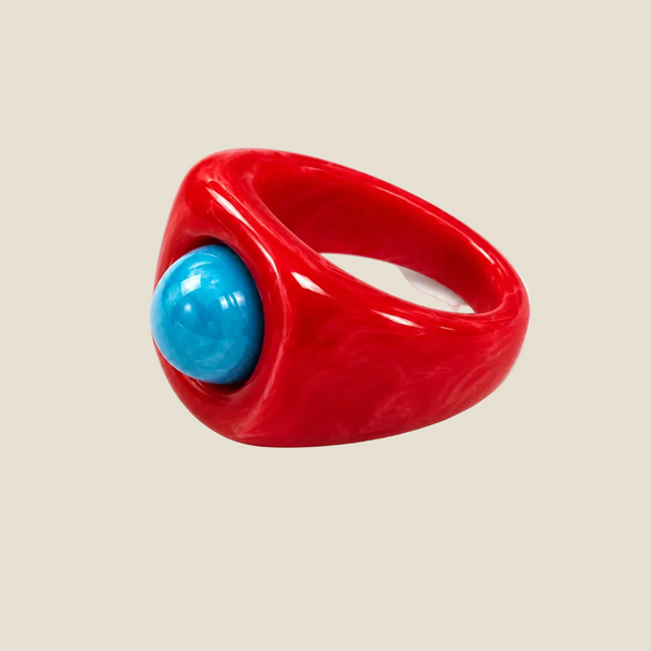 RING SQUARE RED