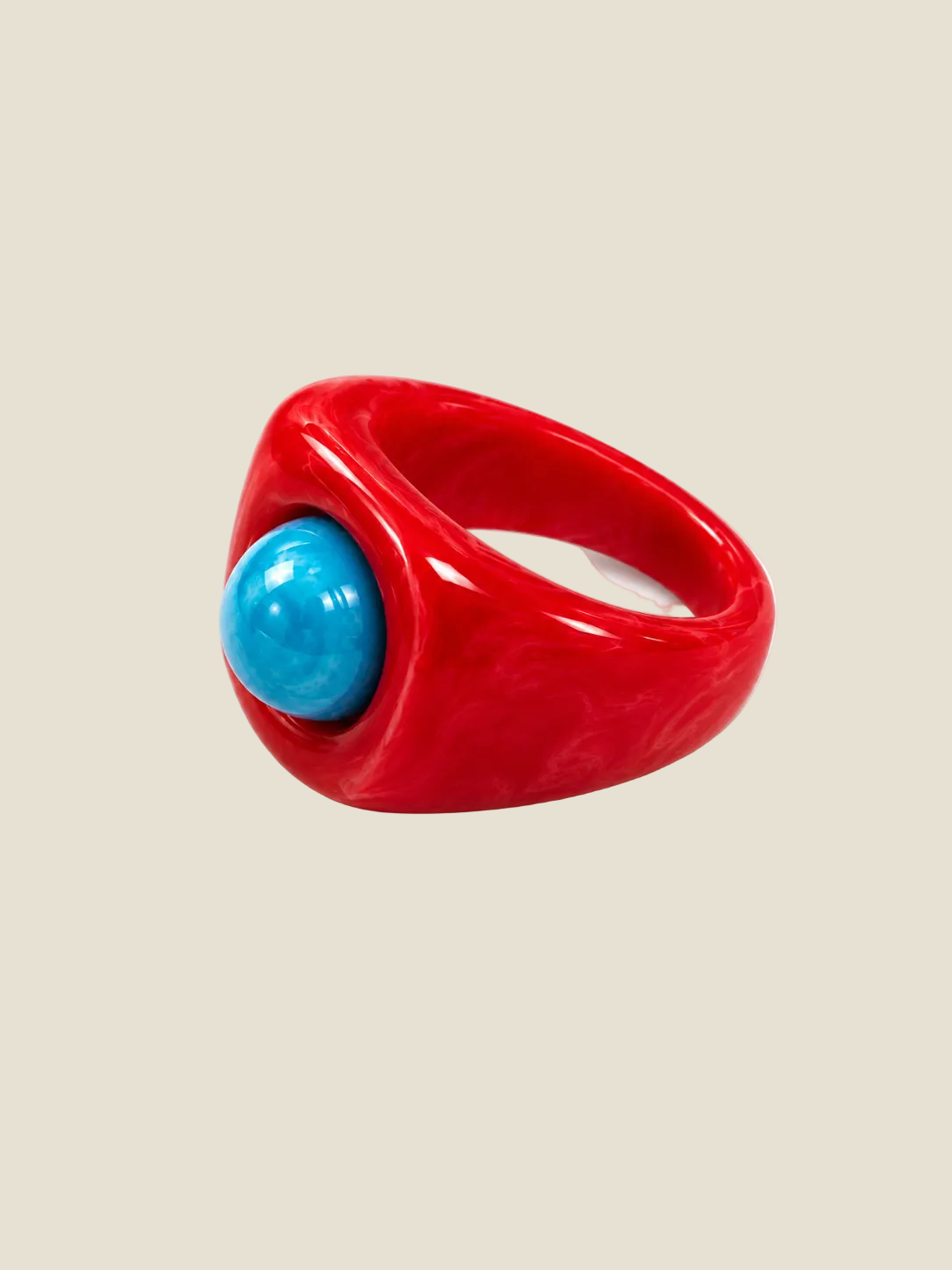 RING SQUARE RED