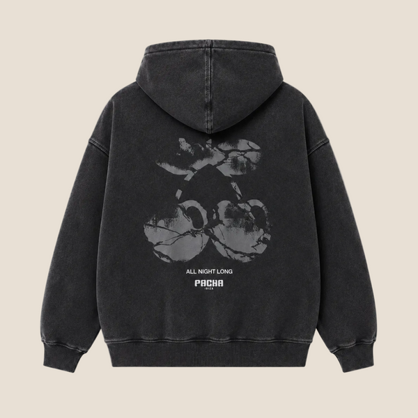 HOODIE BROKEN CHERRY CHARCOAL - second image
