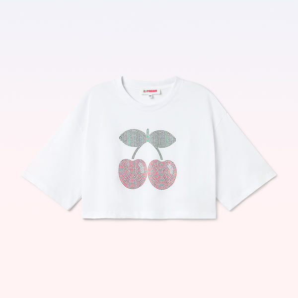 Cherry Stones Crop T -Shirt