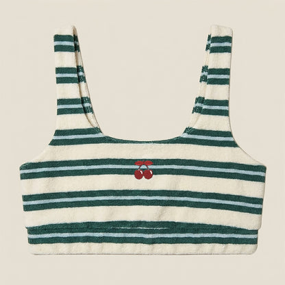 CROP TOP STRIPES GREEN